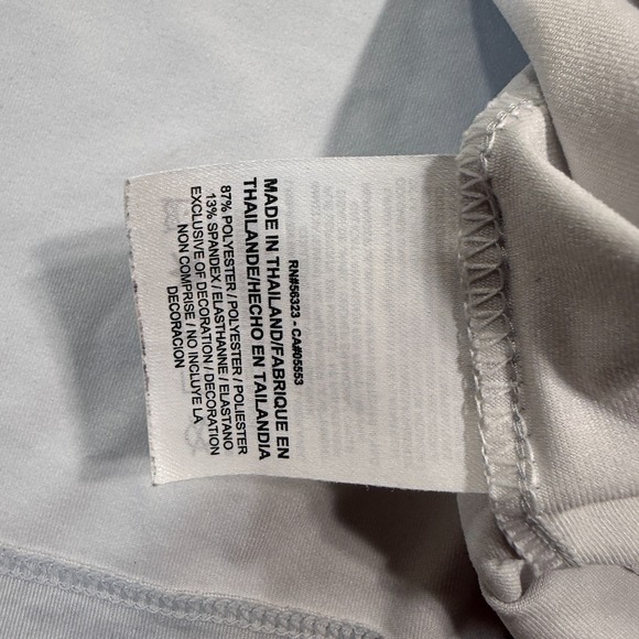 Nike Golf Polo Mens M Gray White Dri Fit Tour‎ Performance Hammond Academy - Picture 7 of 10